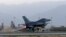 A U.S. Air Force F-16 Fighting Falcon aircraft takes off for a nighttime mission at Bagram Airfield (file photo)