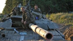 Танк украинской армии под Луганском