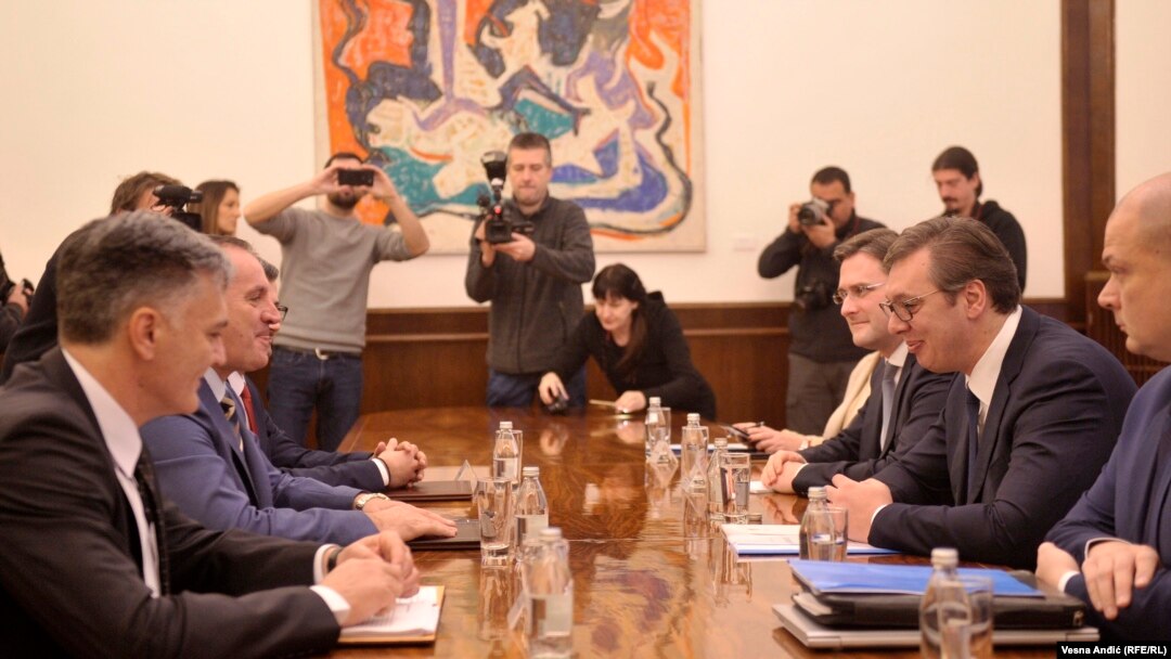 Sastanak Aleksandra Vučića (desno) i Radovana Viškovića (levo) u Beogradu