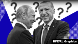 Recep Tayyip Erdoğan (sağdan) ve Vladimir Putin(soldan), kollaj