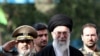 Iranian Supreme Leader Ayatollah Ali Khamenei (center) at a ceremony to swear in students of a military university in early November.