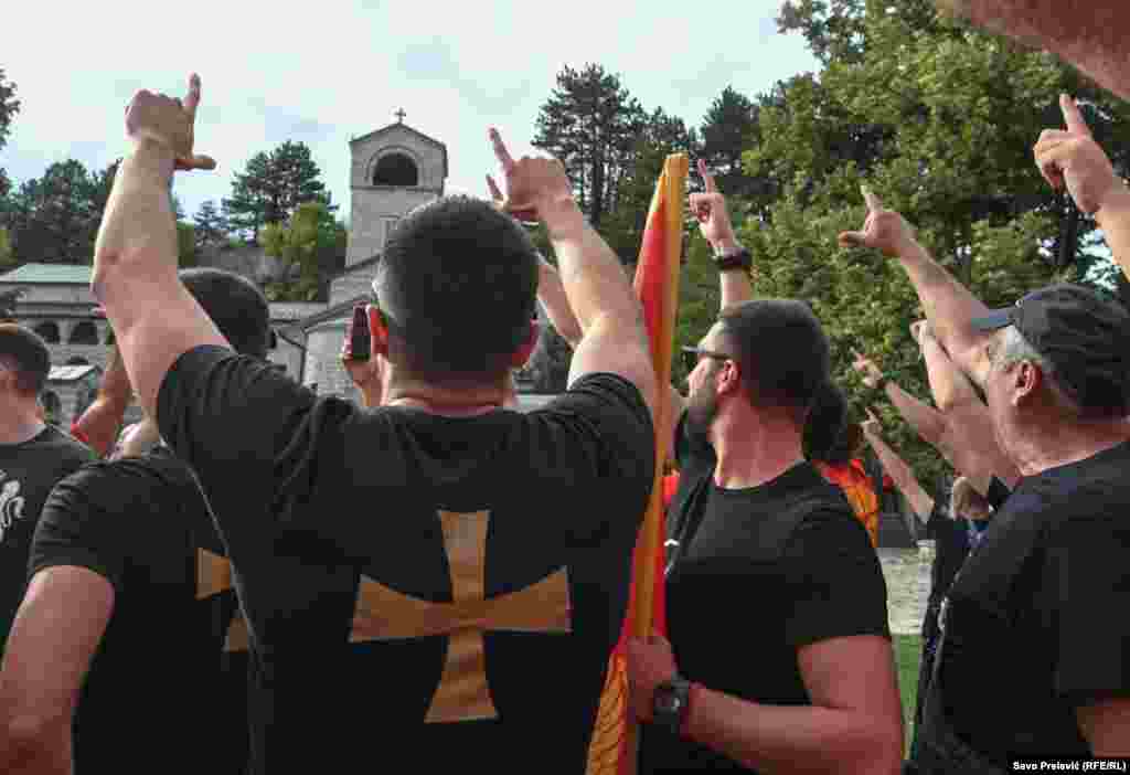 Patriotski skup ispred Cetinjskog manastira, 3. septembar 2020. &nbsp;