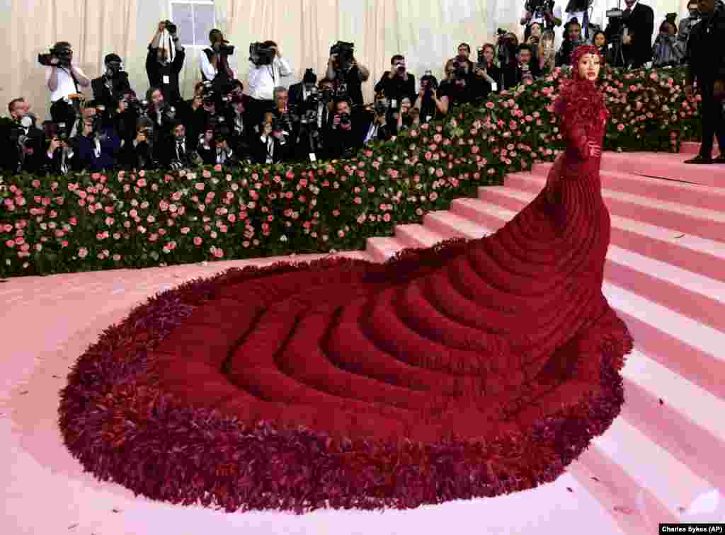 Cardi B attends the Metropolitan Museum of Art&#39;s Costume Institute benefit gala in New York. (AP/Charles Sykes/Invision)