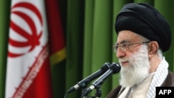 Supreme leader Ayatollah Ali Khamenei addresses deputies during a meeting in Tehran on June 24. Khamenei warned that the regime would not back down in the face of opposition protests over the disputed presidential vote.