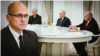 Первый замглавы администрации президента РФ Сергей Кириенко (на переднем плане), далее слева направо: председатель Госдумы Вячеслав Володин, президент России Владимир Путин, руководитель государственной пропаганды Алексей Громов 