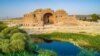 Ardeshir Papakan Palace has been partly destroyed due to heavy rains and floods in Fars Province, Iran