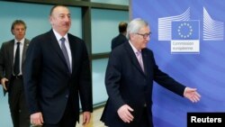 İlham Əliyev və Avropa Komissiyasının prezidenti Jean-Claude Juncker