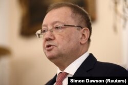 Ambasadorul Rusiei la Londra, Aleksandr Iakovenko, la confeirnța de presă despre cazul Skripal, 22 martie 2018