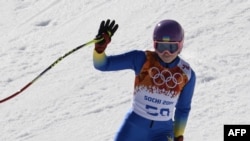 Богдана Мацоцкая после соревнований по гигантскому слалому в Сочи, 15 февраля.