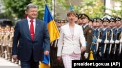 Petro Poroșenko și Kersti Kaljulaid