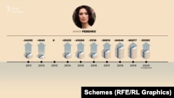 За даними джерел «Схем» у податковій, починаючи з 2011 року Анна Ревенко заробила трохи більше від 400 тисяч гривень