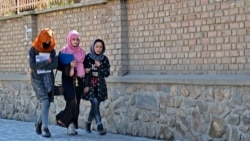 Students near the Kabul University. February, 2022.
