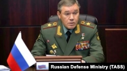 The chief of Russia's General Staff, General Valery Gerasimov, is a close ally of Defense Minister Sergei Shoigu. (file photo)