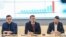 Ministar finansija Novica Vuković, premijer Milojko Spajić i njegov šef kabineta Branko Krvavac na prezentaciji predloga budžeta za 2025.