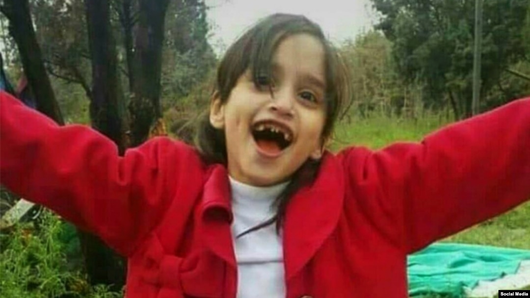 A pictured shared on social media of the Afghan migrant girl Setayesh Qoreishi who was killed outside Tehran on April 10. 