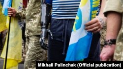На марші захисників України в Києві, 24 серпня 2020 року