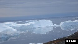 Глобальное потепление. Лед у берегов Гренландии. Сентябрь 2007