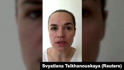 Кадр з відео, оприлюдненого після виїзду Тихановської з Білорусі