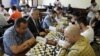 Armenia - State officials and other participants do not wear masks or observe physical distancing during an amateur chess tournament held at a medical center in Yerevan for rehabilitation of wounded soldiers, July 20, 2021.