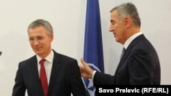 Jens Stoltenberg i Milo Đukanović, foto: Savo Prelević