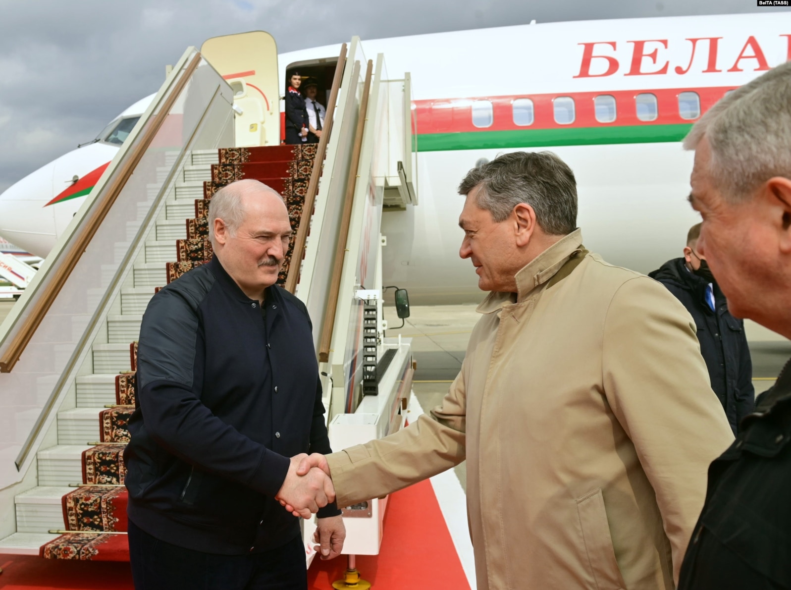 Александр Лукашенко прибыл в Москву для переговоров с Владимиром Путиным, 22 апреля 2020 года