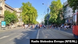 Blokada Bulevara kralja Aleksandra u centru Beograda, 5. jul 2025.