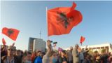 Albania -- Celebration of supporters of the Prime Minister of Albania Edi Rama in Tirana afer elections in Albania. Albania’s Central Election Commission said that after more than 90 percent of the votes counted Rama’s Socialist party won 74 mandates in t