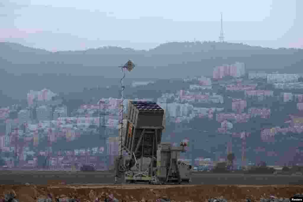 Israel -- An Iron Dome rocket interceptor battery is deployed near the northern city of Haifa, 28Jan2013