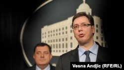 Aleksandar Vučić i Milorad Dodik 
