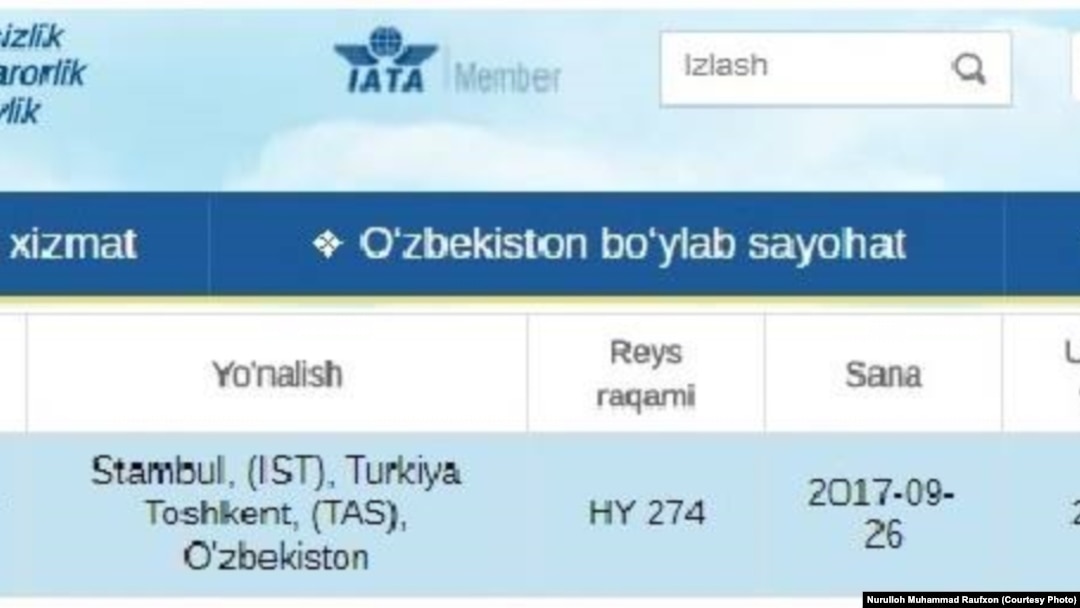 Отахонов 26 сентябрь куни Тошкентга учади