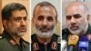 (L to R) Muhammad Tavalaee, a former deputy of the Revolutionary Guard, Mostafa Rabiee, Ex IRGC Commander and Ali Nassiri, former commander of the Revolutionary Guards. File photos