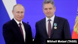 Vladimir Putin și Nikolai Malinov, Moscova, 4 noiembrie 2019