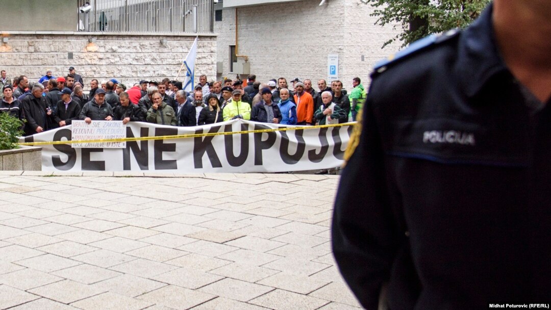 Protest ratnih veterana u Sarajevu