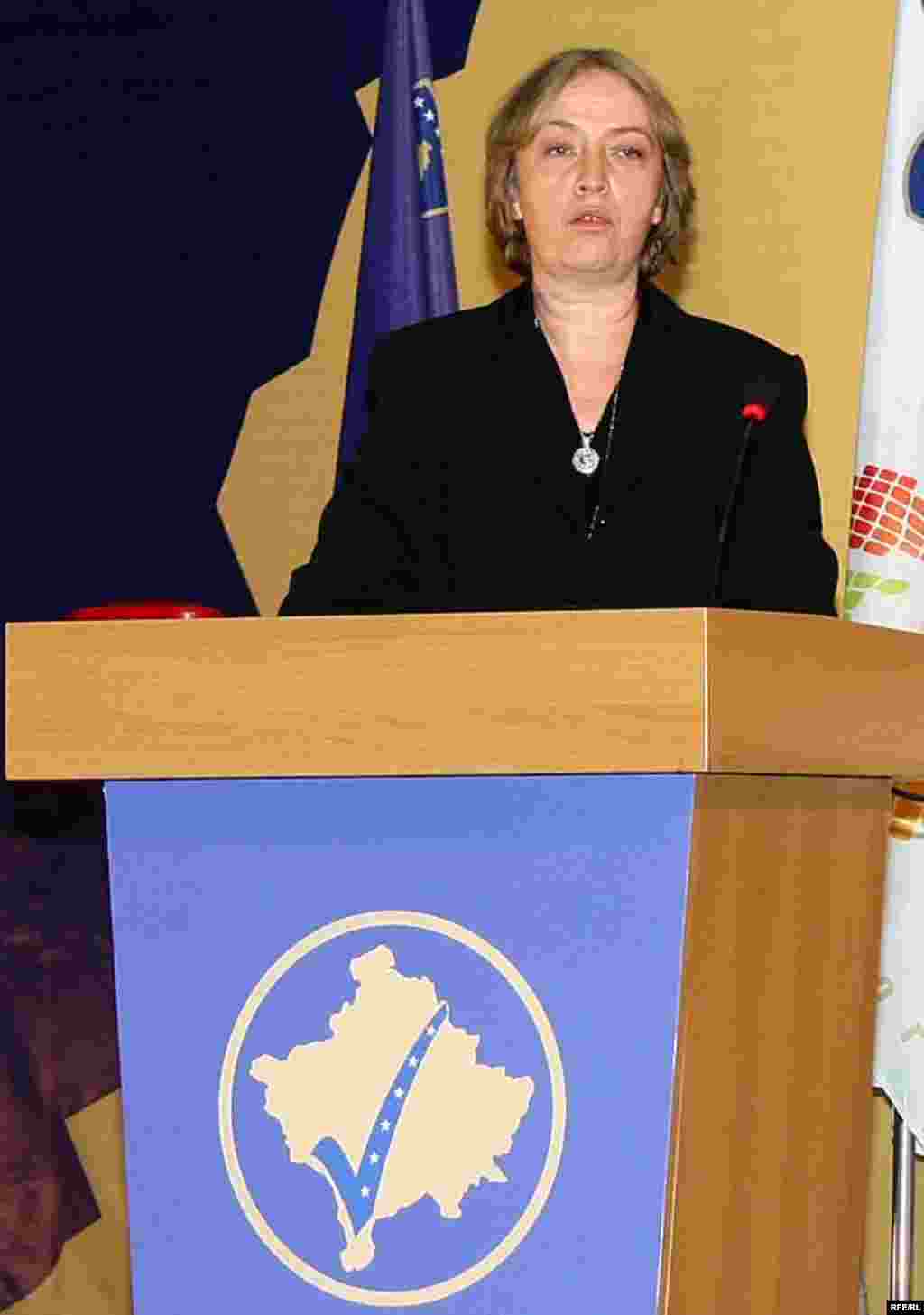 Kryetarja e KQZ-së, Nesrin Lushta.