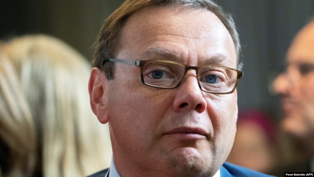 Mikhail Fridman attends a conference in Moscow in 2019.