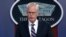 U.S. Acting Defense Secretary Chris Miller speaks at the Pentagon in Washington on November 17.