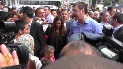 Serbian PM Meets Migrants In Belgrade
