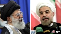 Iranian Supreme Leader Ayatollah Ali Khamenei (left) and President Hassan Rohani in a combo photo