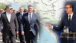 (s leva na desno): Predsednik i premijer Hrvatske Zoran Milanović i Andrej Plenković, te predsednik Srbije Aleksandar Vučić