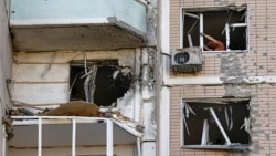 Последствия попадания дрона в жилой дом, Красногорск, Московская область, 17 мая 2026 года