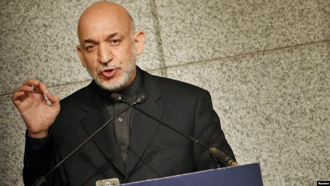 Afghan President Hamid Karzai delivers a speech during a seminar hosted by the Japan Institute of International Affairs in Tokyo on June 18.
