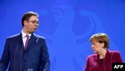 Altman: Zvanični Berlin doživljava Vučićevu politiku kao racionalnu (na fotografiji: Aleksandar Vučić i Angela Merkel, Nemačka)