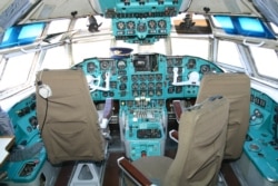 A cockpit of the same model of plane as that used by the North Korean leader.