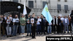 Акція під посольством Росії в Києві через затримання в Криму кримських татар, 5 вересня 2021 року