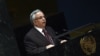 Saudi Arabia's permanent representative to the United Nations Abdallah Al-Mouallimi speaks at the UN headquarters in New York on January 22, 2015