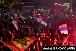 Белград в ночь после выборов