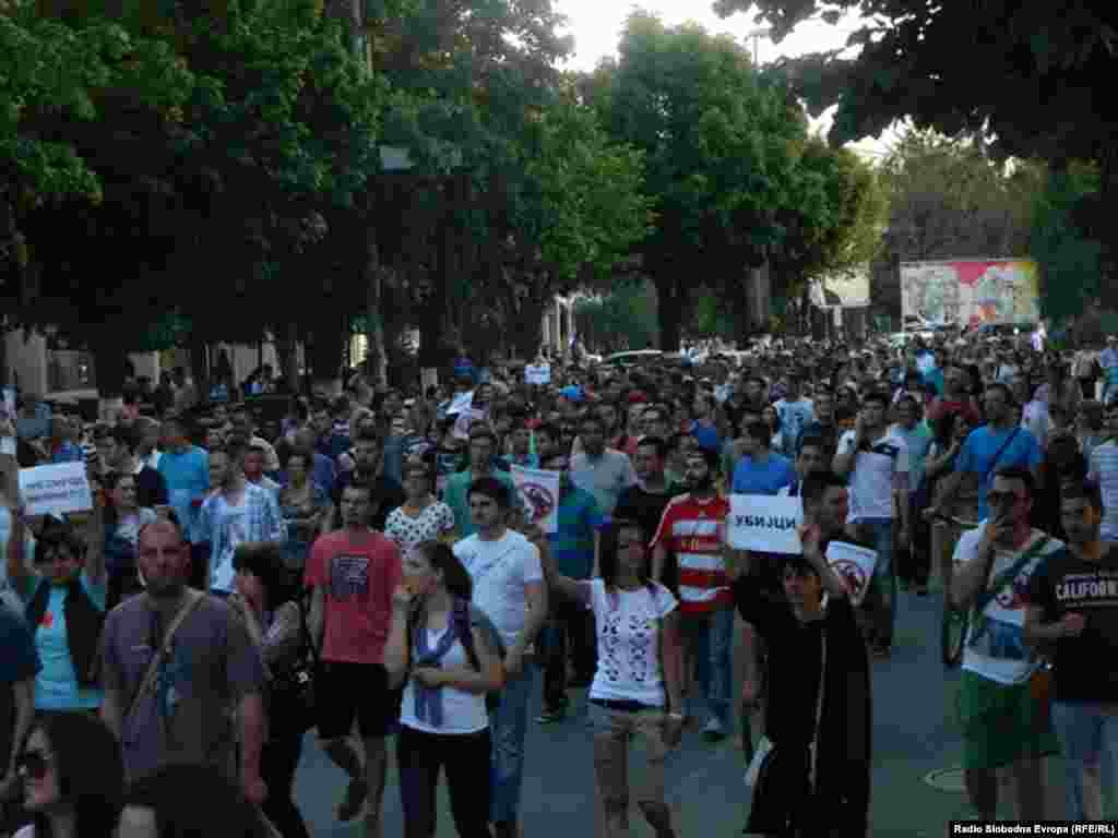 Протест против полициската бруталност во Прилеп.