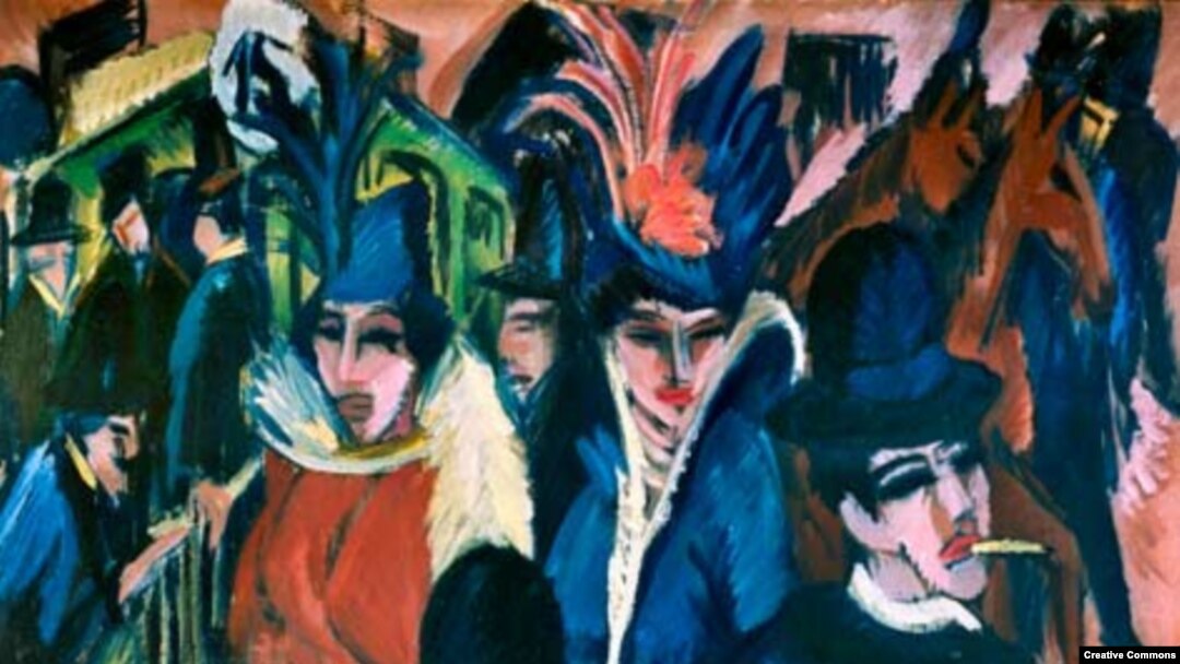 Эрнст Людвиг Кирхнер. "Берлинская уличная сцена", 1913