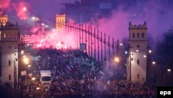 "Марш независимости" в Варшаве. 11 ноября 2014 года