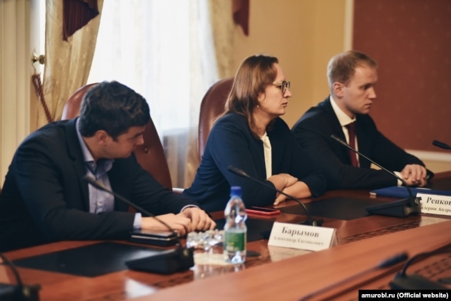 Олександр Баримов у кабінеті губернатора Амурської області Василя Орлова